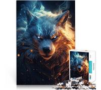 1000 Piece Adult Puzzles Cosmic Celestial Wolf Pädagogisches Spielzeug zum Stressabbau Lustiges Geschenk75x50cm