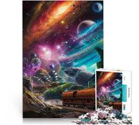 1000 Piece Adult Puzzles Cosmic Train Odyssey Lernspiel-Herausforderungsspielzeug einzigartiges Herausforderungsspiel75x50cm