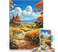 1000 Piece Adult Puzzles country landscape Anspruchsvolles Spiel und Familienspaß Geburtstagsgeschenk, Geschenke75x50cm
