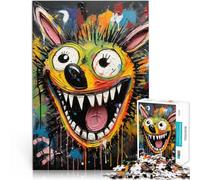 1000 Piece Adult Puzzles “Crazy Graffiti Street Art” Made of wood,for age 14+ Anti-stress family game difficult challenge Fun activities at home, birthday gifts, travel gifts,。size:50x75cm