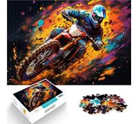 1000 Piece Adult Puzzles crazy motorcyclist for Jigsaw Puzzle 26x38cm for is ideal as a gift for the whole family for teenager Age 14+