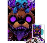 1000 Piece Adult Puzzles Creepy Bear with Stitches Help The Brain Exercise Home Decoration Educational Toy for And from 14 Years And over (38x26cm)