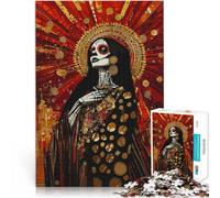 1000 Piece Adult Puzzles Day of the Dead Woman Spielzeug-Intellektuelles Spiel Wunschliste mit dem Weihnachtsmann75x50cm