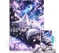 1000 Piece Adult Puzzles Dream Kitsune Anime Fox Dekomprimierendes intellektuelles Lernspielzeug Wanddekoration52x38cm