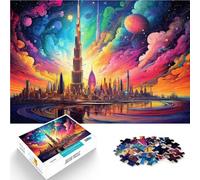 1000 Piece Adult Puzzles Dubai Burj Khalifa for Jigsaw Puzzle Wall Decoration Unique Birthday and Xmas Gifts 10.27 in x 14.96 in for teenager 14+