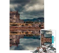 1000 Piece Adult Puzzles Eilean Donan Castle 1000 Piece Jigsaws Educational Toy Difficult Challenge Unique Birthday And Xmas Gifts (75x50cm)