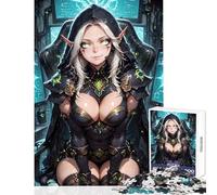 1000 Piece Adult Puzzles Elf Hacker in Cyberpunk Environment Practical Game Analysis And Logic Anti-Stress Toys Suitable for Desktop Decoration (38X26CM)