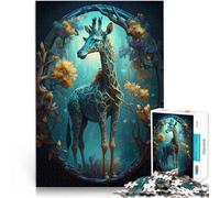 1000 Piece Adult Puzzles Fantastical Giraffe Made of cardboard,for and 14 years and over Educational Games Home Decoration game. Birthday gift, gifts, wall art。size:26x38cm/10.24x14.96inch