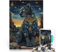 1000 Piece Adult Puzzles Fantasy Black Panther Art Made of cardboard for and from 14 years and over Home Decoration game Toys Christmas game Presents for Women。size：38x52cm/14.96x20.47inch