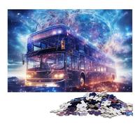 1000 Piece Adult Puzzles Fantasy Bus for Jigsaw Puzzle A Work of Art for And Teenager Age 14 Years Up (size 38x26cm)