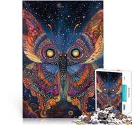 1000 Piece Adult Puzzles Fantasy butterfly totem Made of cardboard,Suitable for people aged 14 and above Educational toy for learning Birthday Gifts。size:38x52cm/14.96x20.47inch