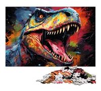 1000 Piece Adult Puzzles Fantasy Colorful Dinosaur for Jigsaw Puzzle A Work of Art for And Teenager Age 14 Years Up 1000pcs(38x26cm)