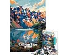 1000 Piece Adult Puzzles Fathom Five National Park Canada Brain Intelligence Challenge Addictive Toys Family Games Home Decoration Great Gifts (size 50x75cm)