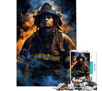 1000 Piece Adult Puzzles Firefighter Flame Help The Brain Exercise Home Decoration Educational Toy for And from 14 Years And over (38x52cm)