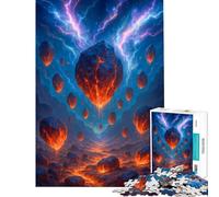 1000 Piece Adult Puzzles Floating Lava Rocks with Lightning Sky Challenging To Complete Staycation Kill Time Anti-Stress Toys Suitable for People Aged 14 And Above (50x75cm)