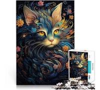 1000 Piece Adult Puzzles Flower cats Made of cardboard for and from 14 years and over Toys Educational Games Antistress Gift of works of art。size：26x38cm/10.24x14.96inch