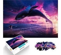 1000 Piece Adult Puzzles Flying Whale Made of cardboard，for 14+ Educational game for families Gifts Ideas。size：38x52cm/14.96x20.47inch