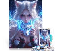 1000 Piece Adult Puzzles Fox Mask Beautiful Girl Lernspiel-Herausforderungsspielzeug Tolles Geschenk für Spiele50x70cm