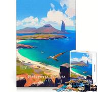 1000 Piece Adult Puzzles Galapagos Islands Natural Exact Cut Art Thinking Skill Game Leisure Play Fun Christmas Wall Art (38x26cm)