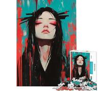 1000 Piece Adult Puzzles Geisha Silence 1000 Piece Jigsaws Educational Toy Difficult Challenge Unique Birthday And Xmas Gifts (38x26cm)