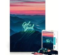 1000 Piece Adult Puzzles God Is Good Perfect Edge Play Mental Focus Game Slow Play Fun Birthday Art Gift (38x26cm)