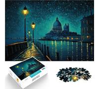 1000 Piece Adult Puzzles Gondolas in Venice Made of cardboard for and from 14 years and over Challenging To Complete But Fun And Humorous Great Gift。size:38x52cm/14.96x20.47inch