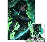 1000 Piece Adult Puzzles Green-Haired Warrior Challenging To Complete Staycation Kill Time Anti-Stress Toys Suitable for People Aged 14 And Above (50x75cm)