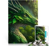 1000 Piece Adult Puzzles Green Leaf Dragon Stressabbau Staycation Zeit totschlagen Eltern-Kind-Interaktion52x38cm