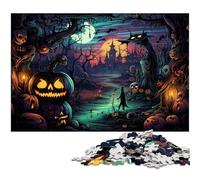 1000 Piece Adult Puzzles Halloween Horror Night for Jigsaw Puzzle A Work of Art for And Teenager Age 14 Years Up 1000pcs(38x26cm)