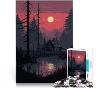 1000 Piece Adult Puzzles Haunted House Trainieren Sie Ihr Gehirn und Ihre Hände Einzigartige Wohndekoration und Geschenke38x26cm