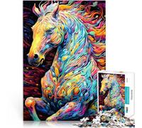 1000 Piece Adult Puzzles Horse Psychedelic Familienspiel zum Stressabbau, schwierige Herausforderung Kunstwerk Geschenk52x38cm