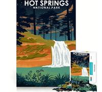 1000 Piece Adult Puzzles Hot Springs National Park Flawless Cut Fun Focus Game Gift Free Play Game Birthday Fun Gift (38x26cm)