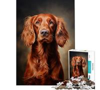 1000 Piece Adult Puzzles Irish Setter for Educational Game Challenge Toy Educational Games A Work of Art Art Work Gifts (Size 38x26cm)
