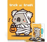 1000 Piece Adult Puzzles Koala Mummy Trick Or Treat Flawless Cut Fun Focus Game Gift Free Play Game Birthday Fun Gift (38x52cm)