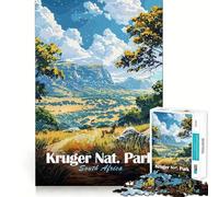 1000 Piece Adult Puzzles Kruger National Park, South Africa Perfect Edge Play Mental Focus Game Slow Play Fun Birthday Art Gift (38x52cm)