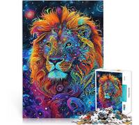 1000 Piece Adult Puzzles Liquid Cosmic Lion Made of cardboard for and from 14 years and over Educational game for families learning educational Gift。size：26x38cm/10.24x14.96inch