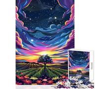 1000 Piece Adult Puzzles Magical Lonely Tree Educational Toy Gifts for Women Men Hands-on Game Artists' Collection, Fine Arts size 38x52cm