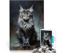 1000 Piece Adult Puzzles Maine Coon cat portrait Geschenke zum Suchbegriff: "Herausfordernde Spiele" Geschenkideen75x50cm