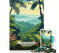 1000 Piece Adult Puzzles Monteverde Cloud Forest Reserve, Costa Rica Flawless Cut Fun Focus Game Gift Free Play Game Birthday Fun Gift (38x52cm)