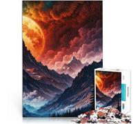 1000 Piece Adult Puzzles “Moonlight in the mountains” Made of cardboard，Suitable for ages 14 and up Educational games Improving love between couples。size：38x52cm/14.96x20.47inch