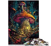 1000 Piece Adult Puzzles Mushroom Forest Kingdom Brain Teaser Game 26x38cm deal as gifts for the whole family for teenager Age 14+