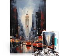 1000 Piece Adult Puzzles New York City Made of cardboard for and from 14 years and over Quiz game Fun at Home Activities, Birthday Present,Travel Gifts。size:38x52cm/14.96x20.47inch