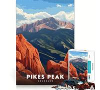 1000 Piece Adult Puzzles Pikes Peak Colorado Flawless Cut Fun Focus Game Gift Free Play Game Birthday Fun Gift (38x26cm)