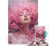 1000 Piece Adult Puzzles Pink Noise Bliss Brain Teaser Game 26x38cm Every Piece is Unique - Challenging Family Fun Game for for Age 14