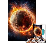1000 Piece Adult Puzzles Planet on Fire Brain Intelligence Challenge Addictive Toys Family Games Home Decoration Great Gifts (size 38x52cm)
