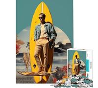 1000 Piece Adult Puzzles Postmodern Surfing Dreams for Educational Game Challenge Toy Educational Games A Work of Art Art Work Gifts (Size 38x52cm)