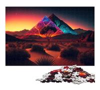 1000 Piece Adult Puzzles Pyramid Luminous Geometry for Jigsaw Puzzle A Work of Art for And Teenager Age 14 Years Up (Size 38x26cm)