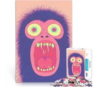 1000 Piece Adult Puzzles Screaming Monkey Illustration Staycation: Zeit totschlagen Tolle Geschenke und Spielzeuge75x50cm