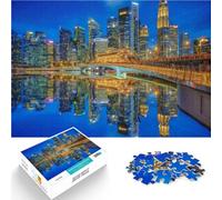 1000 Piece Adult Puzzles Singapore Asia Travel City Made of cardboard for and from 14 years and over Play Toys As a gift for the whole family and friends。size：26x38cm/10.24x14.96inch