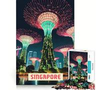 1000 Piece Adult Puzzles Singapore Fine Edge Craft Cognitive Game Toy Relax Game Play Christmas Wall Art(38x26cm)